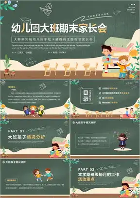 幼儿园期末汇报家长会ppt模板下载熊猫办公