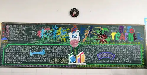 高中部开展教师节主题黑板报评比