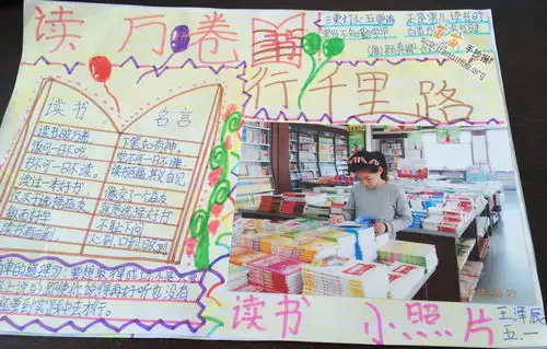 读万卷书行万里路手抄报图片大全内容