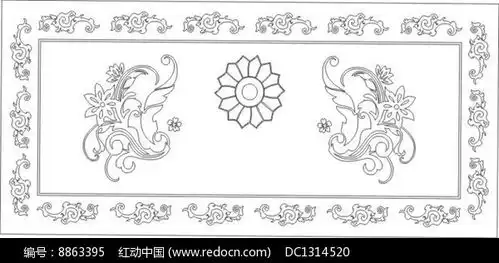 花边花纹台面花雕刻图案