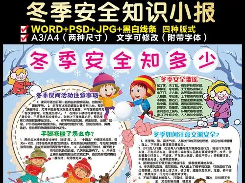 冬季安全知识小报图片素材worddoc模板下载98.23mb其他大全其他