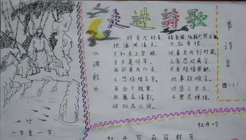 关于诗歌的手抄报诗歌手抄报简单又漂亮