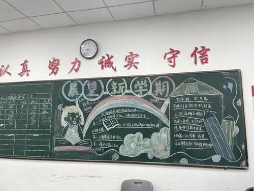 新学期新气象记高一年级第一次黑板报
