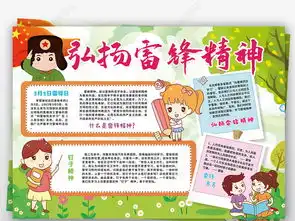 弘扬雷锋精神小报学习雷锋好榜样文明小报手抄报图片模板下载