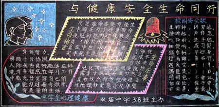 安全教育黑板报五年级安全教育黑板报
