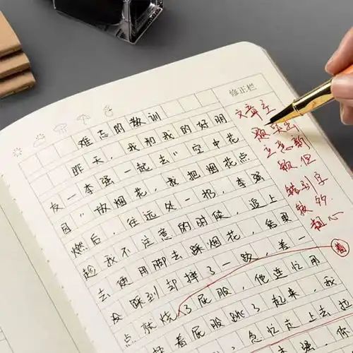 16k32k牛皮缝线作业本72页加厚大英语文数学本读书笔记通用练习本