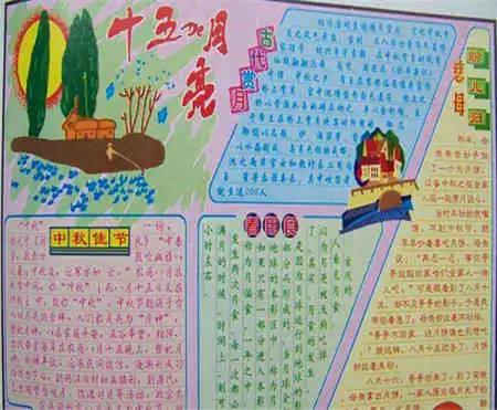中秋节黑板报中秋的泪与笑
