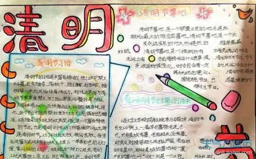 2020清明节手抄报好看简单超简单清明节手抄报图片