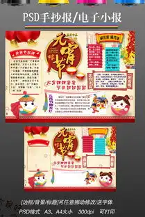 psd正月十五元宵节手抄小报素材模板2