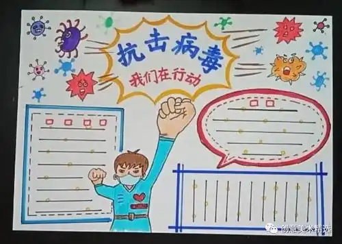 新型冠状肺炎防疫手抄报已备好