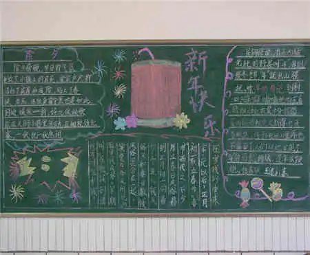 迎新年黑板报一切安好