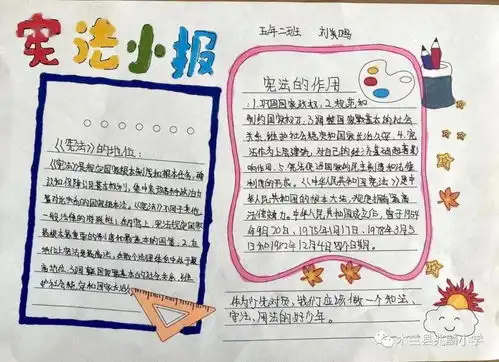 兆麟小学宪法宣传月系列活动二宪法与我手抄报评比活动