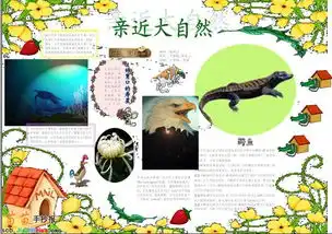 亲近大自然电子手抄报图片