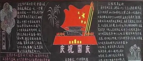 2020年喜迎国庆70周年黑板报5张