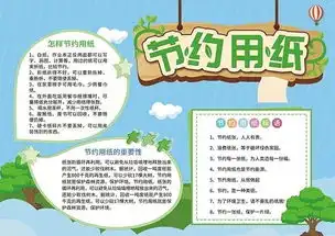 简约清新节约用纸公益手抄报